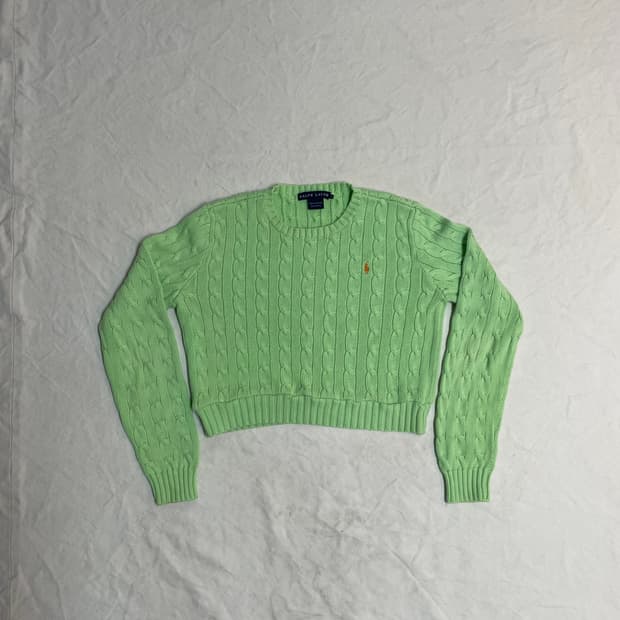 폴로 케이블 니트 