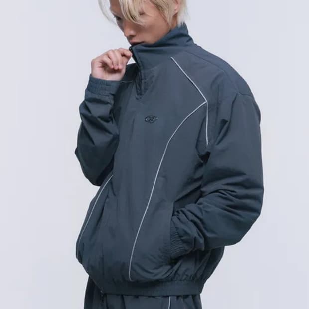 본투윈 크롬로고 나일론 트랙 바람막이
