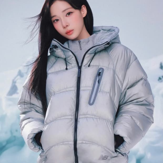 뉴발란스 플라잉77 슈퍼라이트 후드형 헤비 구스다운 '새상품' S