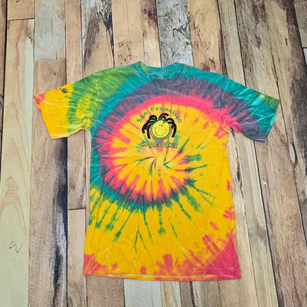 Vintage USA 타이다이 스티치 로고 티셔츠 S