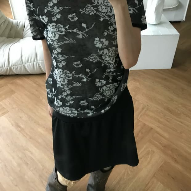 vintage flower pattern knit