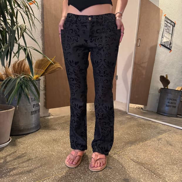 Polo Jeans Co. Ralph Lauren 플로킹 부츠컷 팬츠