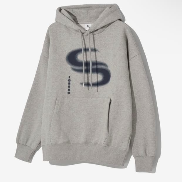 소라노 회색 후드티