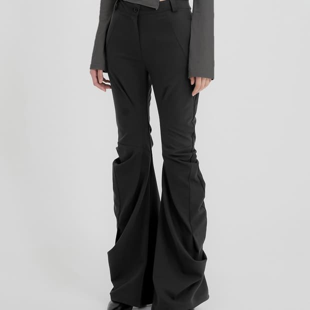 플레어업 Asymmetrical Drape Pants