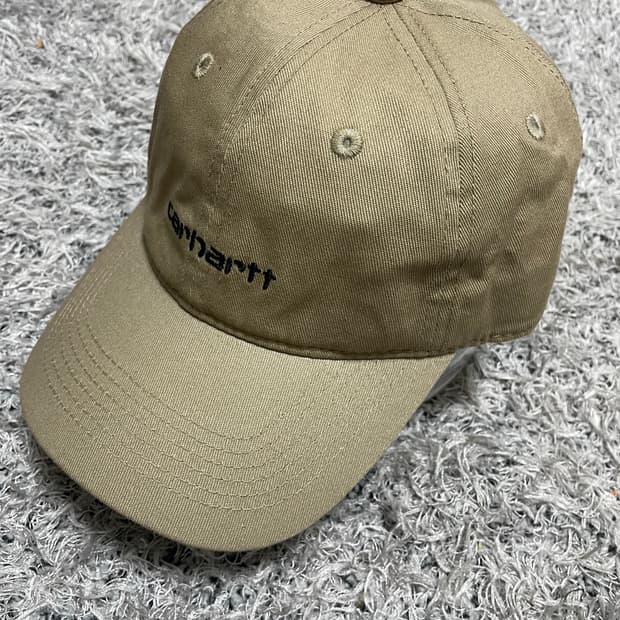 칼하트Carhartt 글씨로고 베이지 코튼 캡 Free