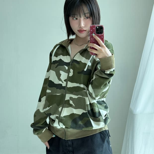 나이키 카모 후드집업