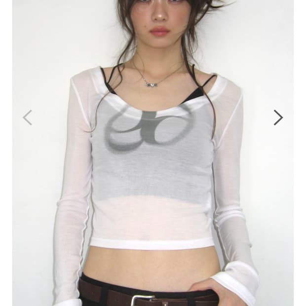 애즈온 see-through T