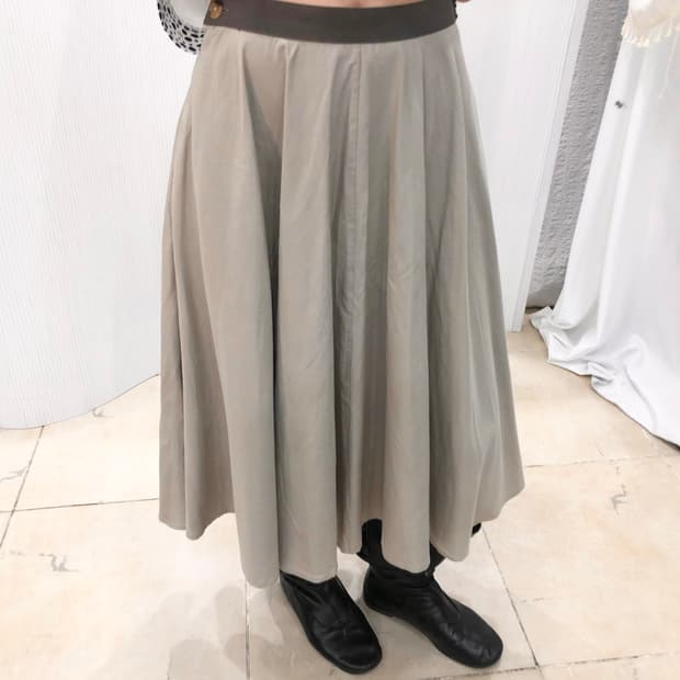 latte flare midi skirt