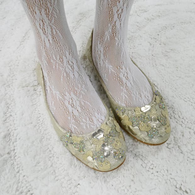 츠모리치사토 패치워크 플랫슈즈