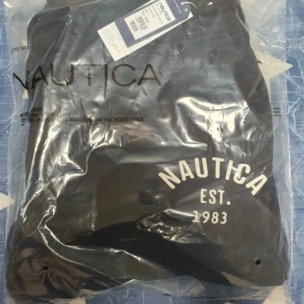 노티카 재팬 Nautica JP 펠트 아치로고 스웻팬츠 네이비 L 미개봉