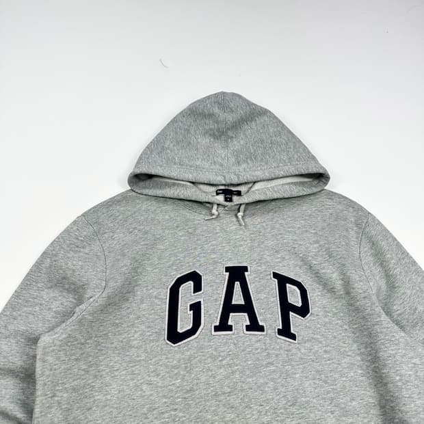 갭 GAP 빅로고 그레이 후드티 (M)