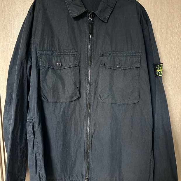 스톤아일랜드 블랙 18FW 집업 셔츠자켓