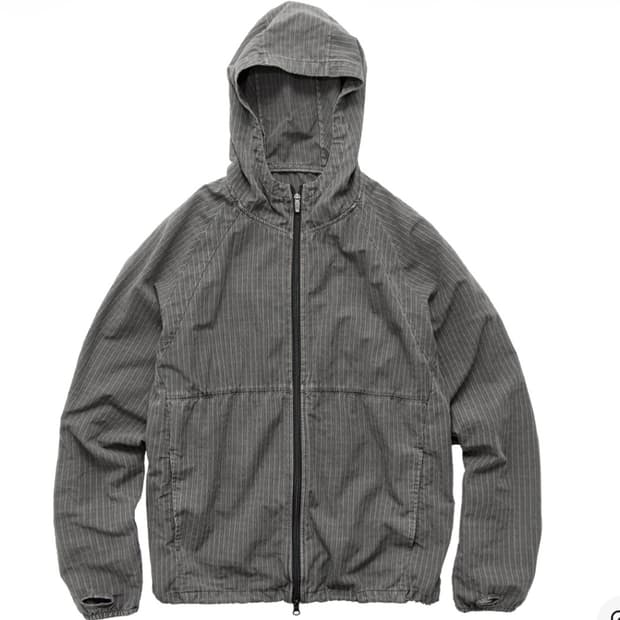 4) 폴리테루 휴먼인덱스 체크 후디 파카 그레이