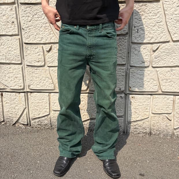 [34] 오렌지탭 리바이스 517 오버다이 그린 데님