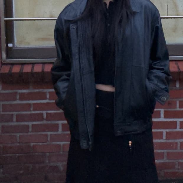 [Vintage] Cowhide Leather Jacket