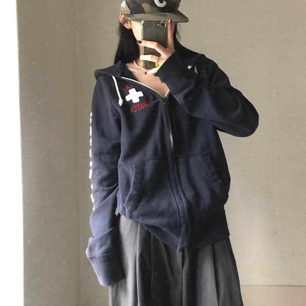 홀리스터 네이비 후드집업