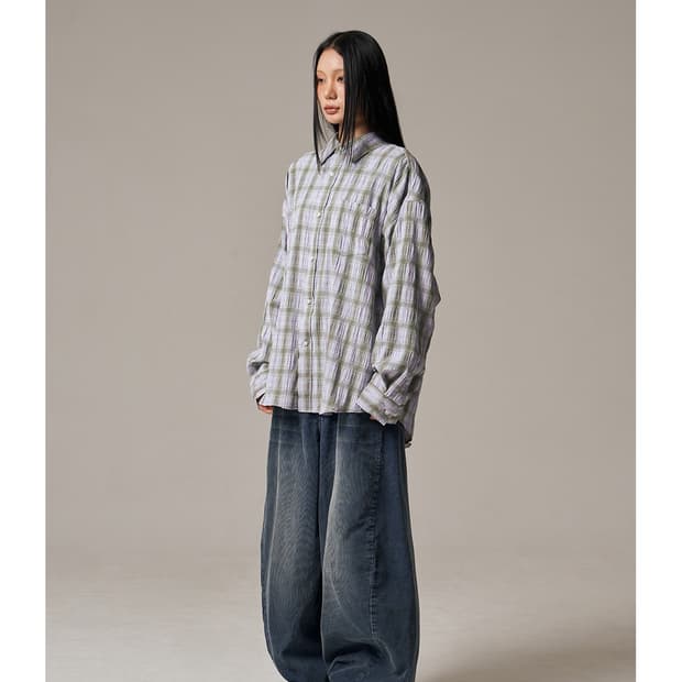 IDWS Terrace Check Shirt Lavender