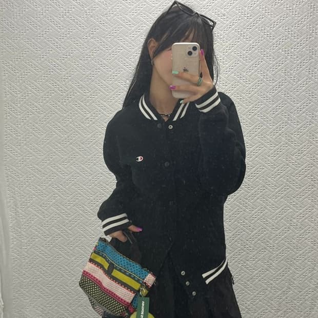 챔피온 리버스위브 베이직 윈드스토퍼 바시티 자켓 M C06800