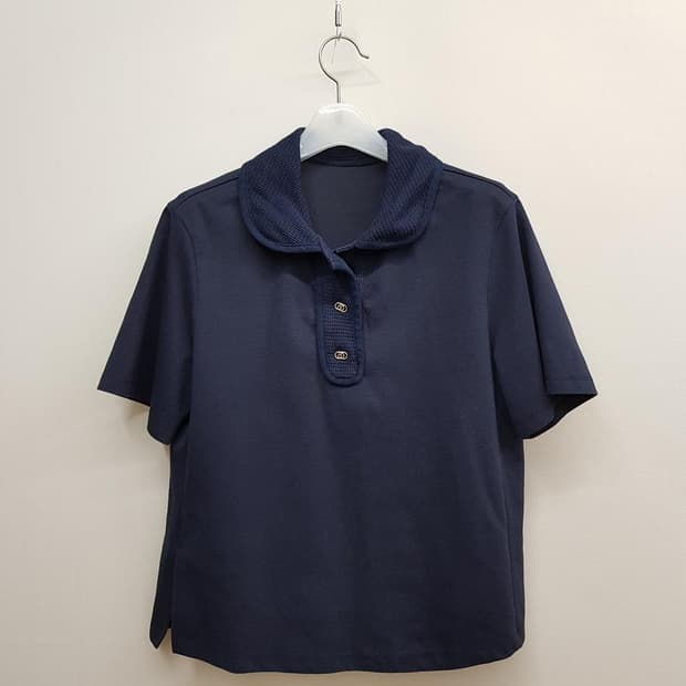  한섬 SJSJ 2022 카라 반팔 티셔츠  F사이즈