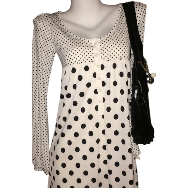 y2k 갸루 도트 물방울 땡땡이 원피스