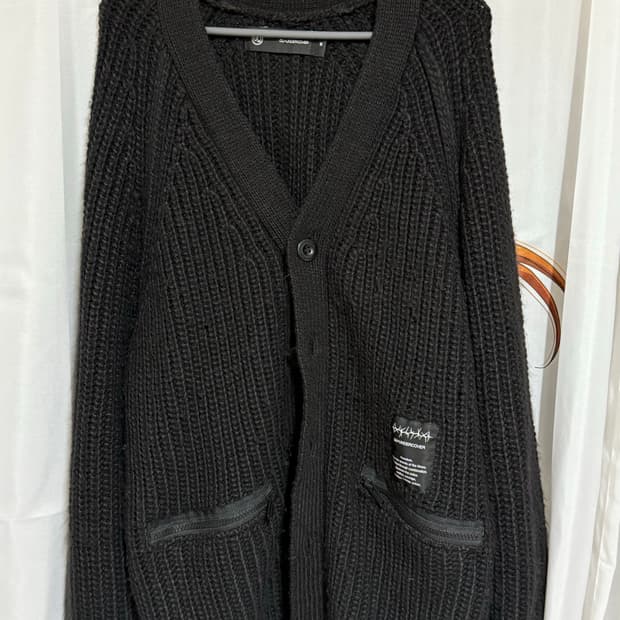 UNDERCOVER X GU 언더커버 지유 가디건 블랙 m 