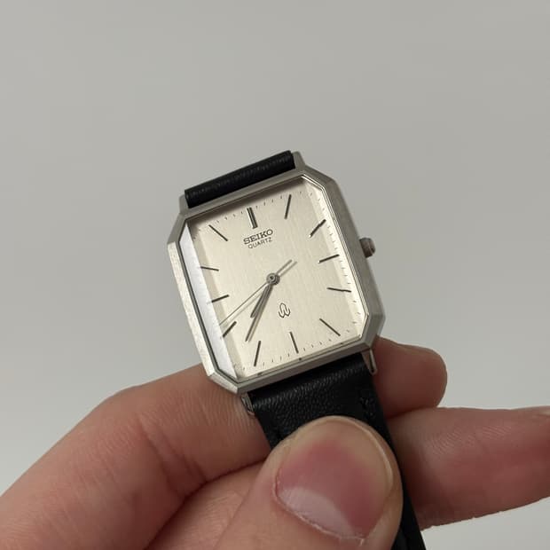 세이코 1980년대 Chariot 실버 탱크 쿼츠 남성