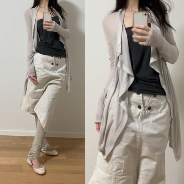 [직수입] 빈티지 helmut lang 가디건과 스커트 세트