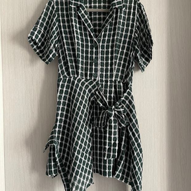 Jucy Judy 쥬시쥬디 체크 랩 원피스