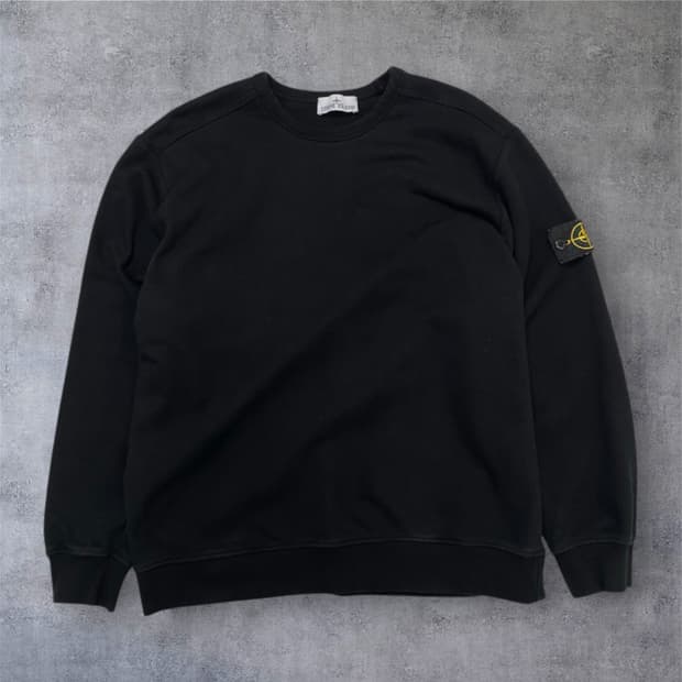 스톤아일랜드 Stone island 블랙 와펜 크루넥 맨투맨 L