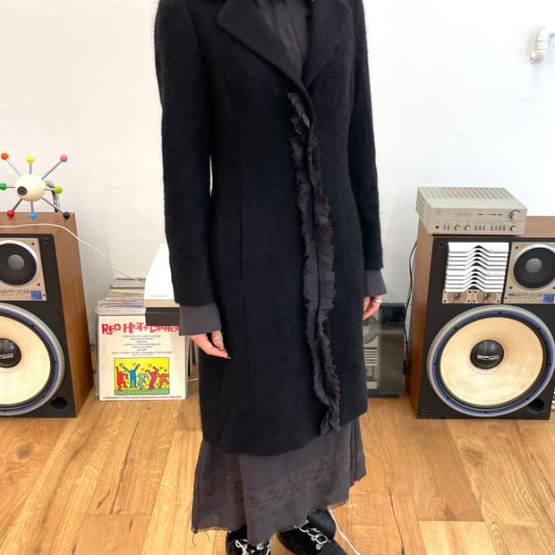 [38] 휴고보스 러플 울 코트