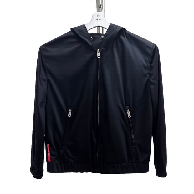 프라다 스포츠 크롭 후드집업