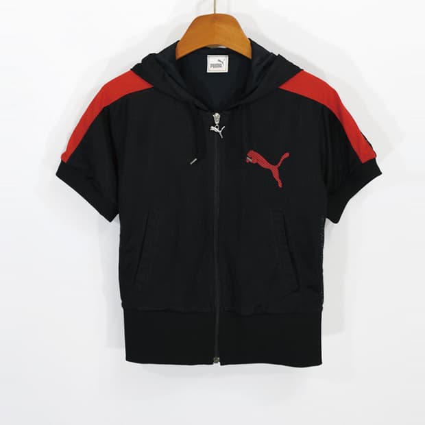 PUMA 반팔후드집업