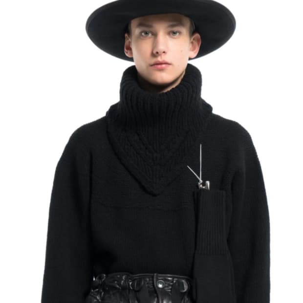 타카히로미야시타 더솔로이스트 2017AW 울 반다나 넥워머 베이지