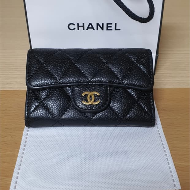 샤넬 캐비어 클똑 지갑/카드지갑 정품S급(감정O)
