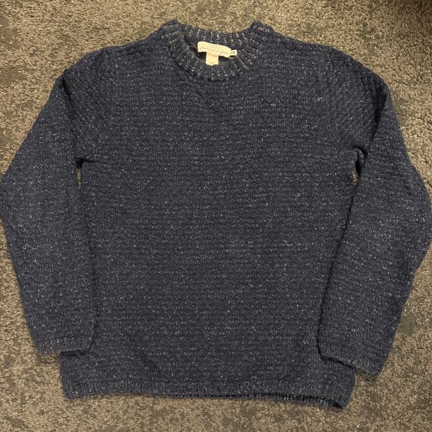 (L) 자라 네이비 코튼니트