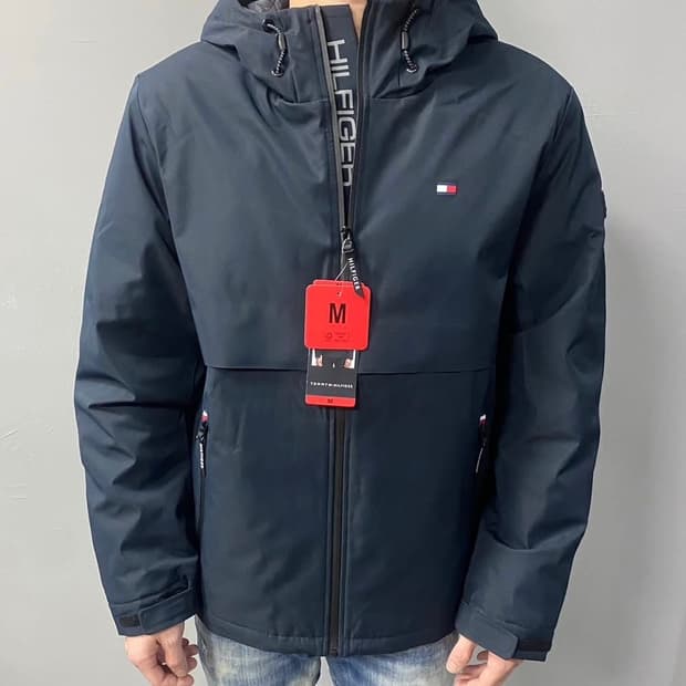 타미힐피거 레귤러 퍼포먼스 패딩점퍼 네이비