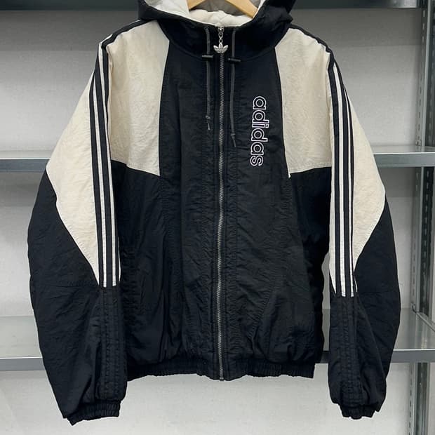 (L오버핏)90'S 아디다스 빅로고 후드 점퍼-M1580