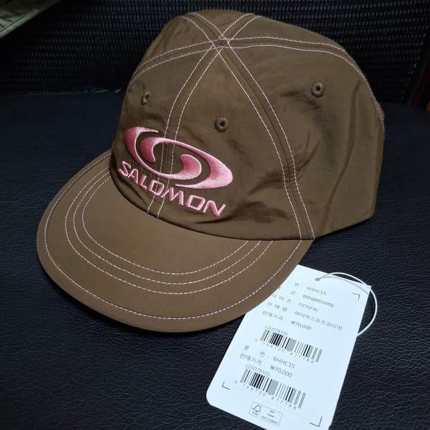 살로몬 6패널 볼캡 브라운