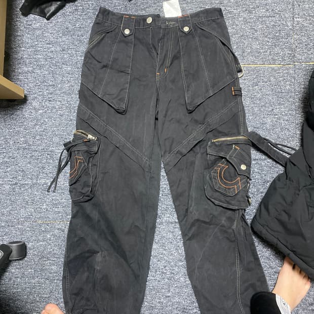 kakamer-ri 와투케 벨트 포켓 카고 팬츠