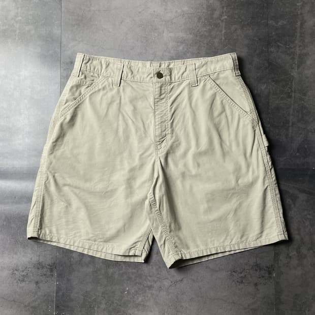CARHARTT 칼하트B144 베이지 카펜터 워크 하프팬츠 A01164
