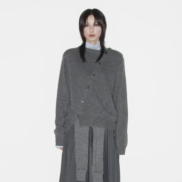 이이 누마레 2WAY 가디건 그레이