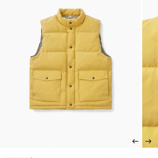 카키스 조끼 베스트 옐로우 S