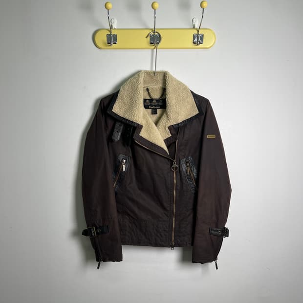 바버 오디넌스 무스탕 왁스 자켓 34