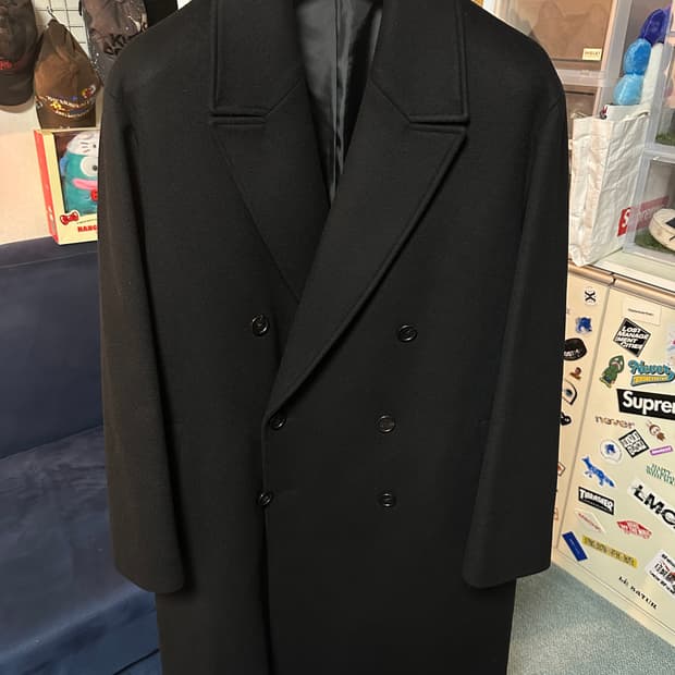 쿠어 MTR 캐시미어 더블코트 블랙