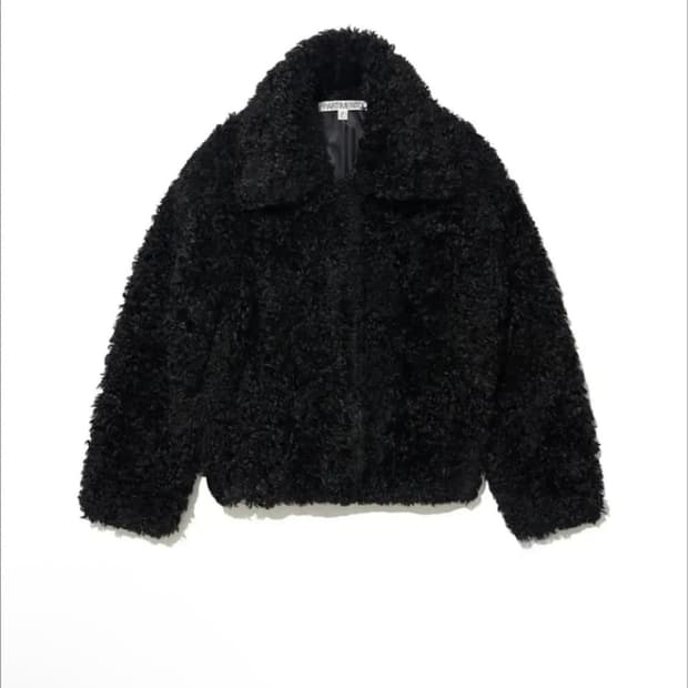 파르티멘토 플러피 퍼 코트 (블랙) 