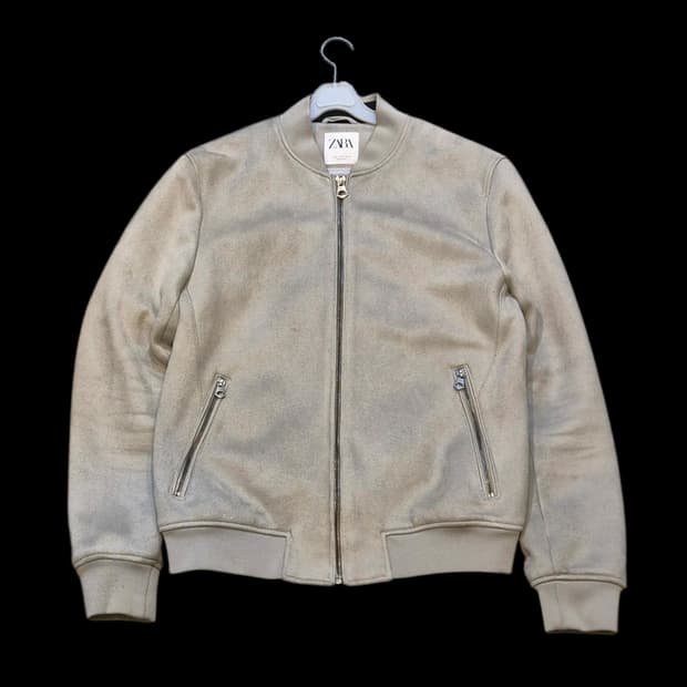 M 자라 그레이 스웨이드자켓 