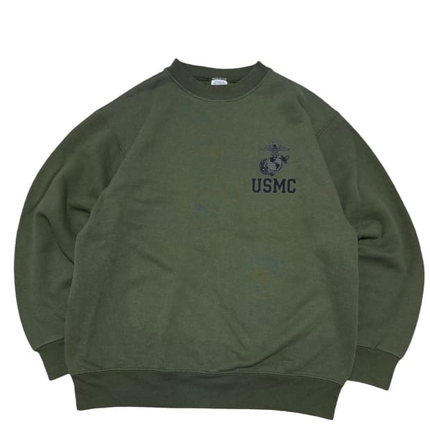 USMC 미해병대 카키 맨투맨