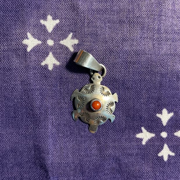 Navajo 925 Silver Turtle Pendant