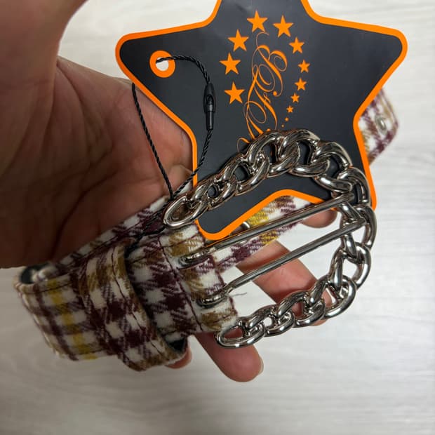 (새상품) AFB 빈티지 체크 벨트 S