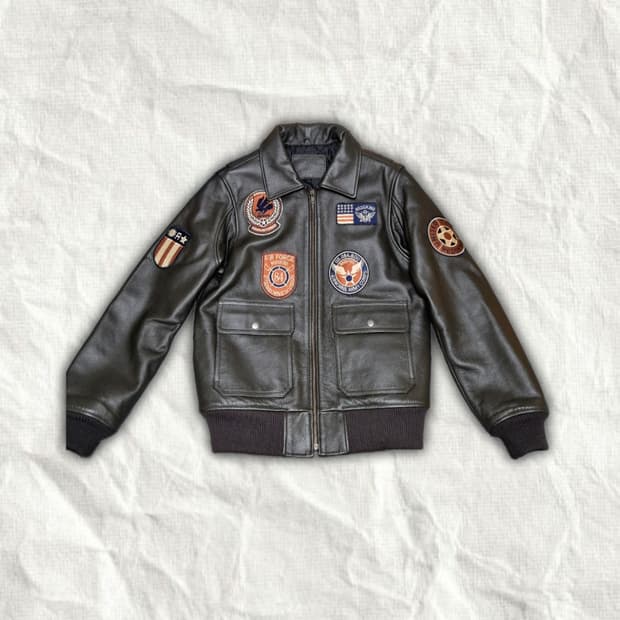 미 공굿 소가죽 레더자켓